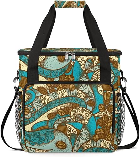 Bolsa de café vintage bohemia para café, bolsa de transporte de viaje, bolsa de almacenamiento compatible con Keurig K-Mini o Plus, portátil, con
