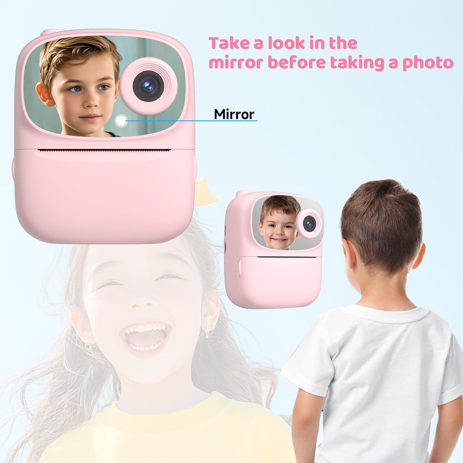 DIGITHINK 2025 Kids Print Camera,Best Gifts for Boys and Girls,32GB Memory,2.4 inch Front and Rear Camera with 1080p for Toddler and Teenagers Age 4-13 Year Old