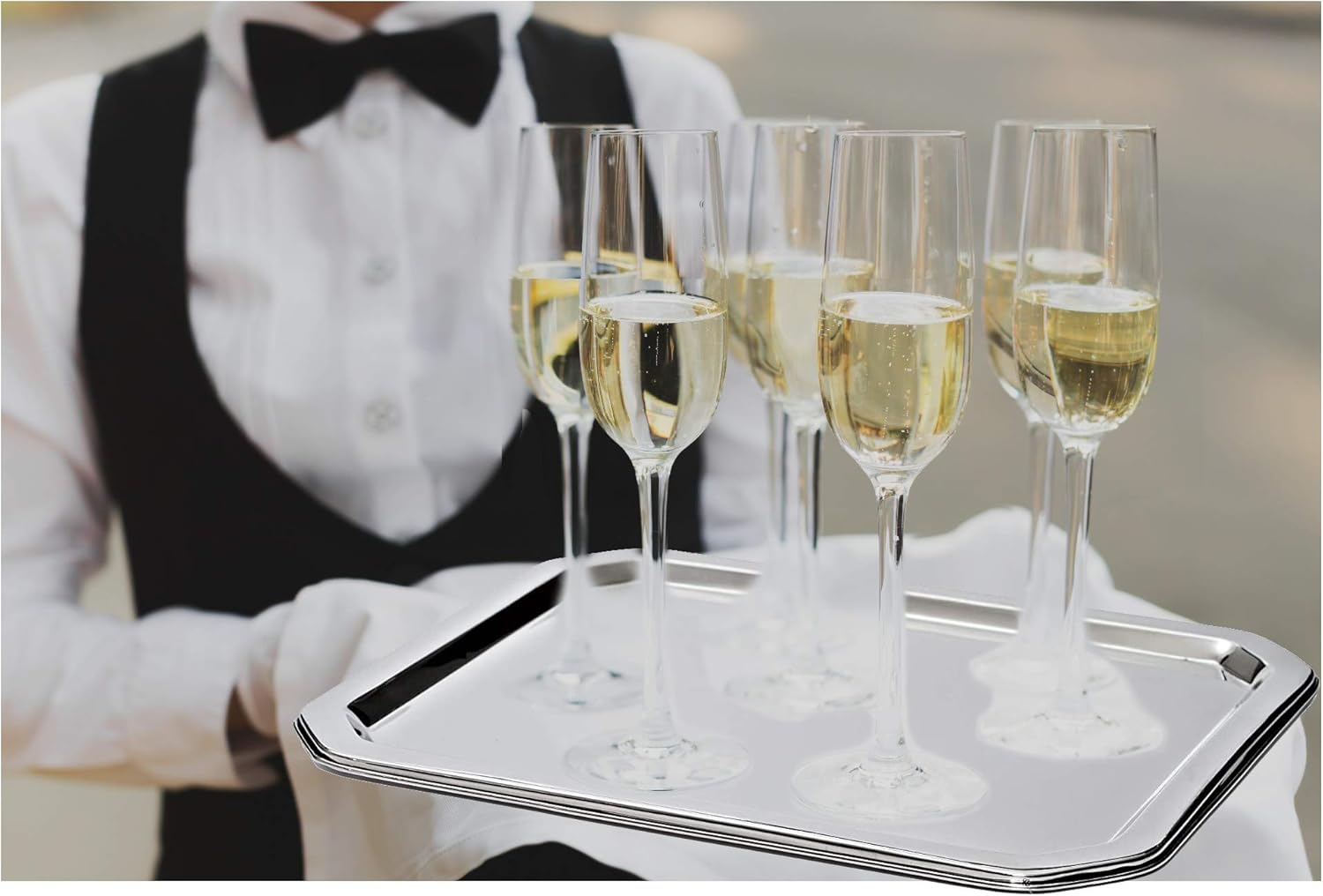 🛒 Crazy Deals Bezrat Stainless Steel Food Serving Tray – Rectangular Decorative Mirrored Serveware Platter - Large (16 x 13) 🛒 Crazy Deals Bezrat Stainless Steel Food Serving Tray – Rectangular Decorative Mirrored Serveware Platter - Large (16 x 13)