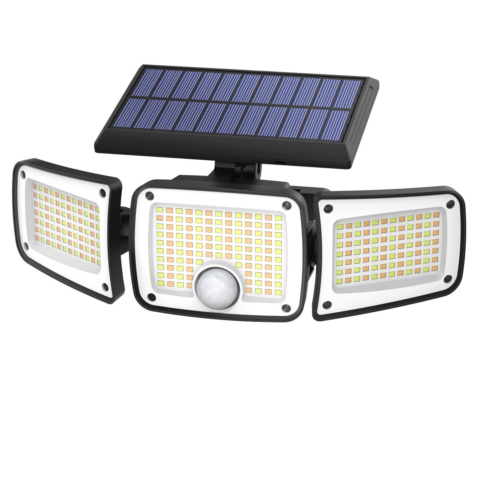 Solar Outdoor Lights, 3 Color Temperature Solar Motion Sensor Outdoor Lights with 3000LM 288LED, 3 Heads Solar Wall Lights with IP65 Waterproof, 270° Wide Angle, Garage, Pool, Garden-image-19