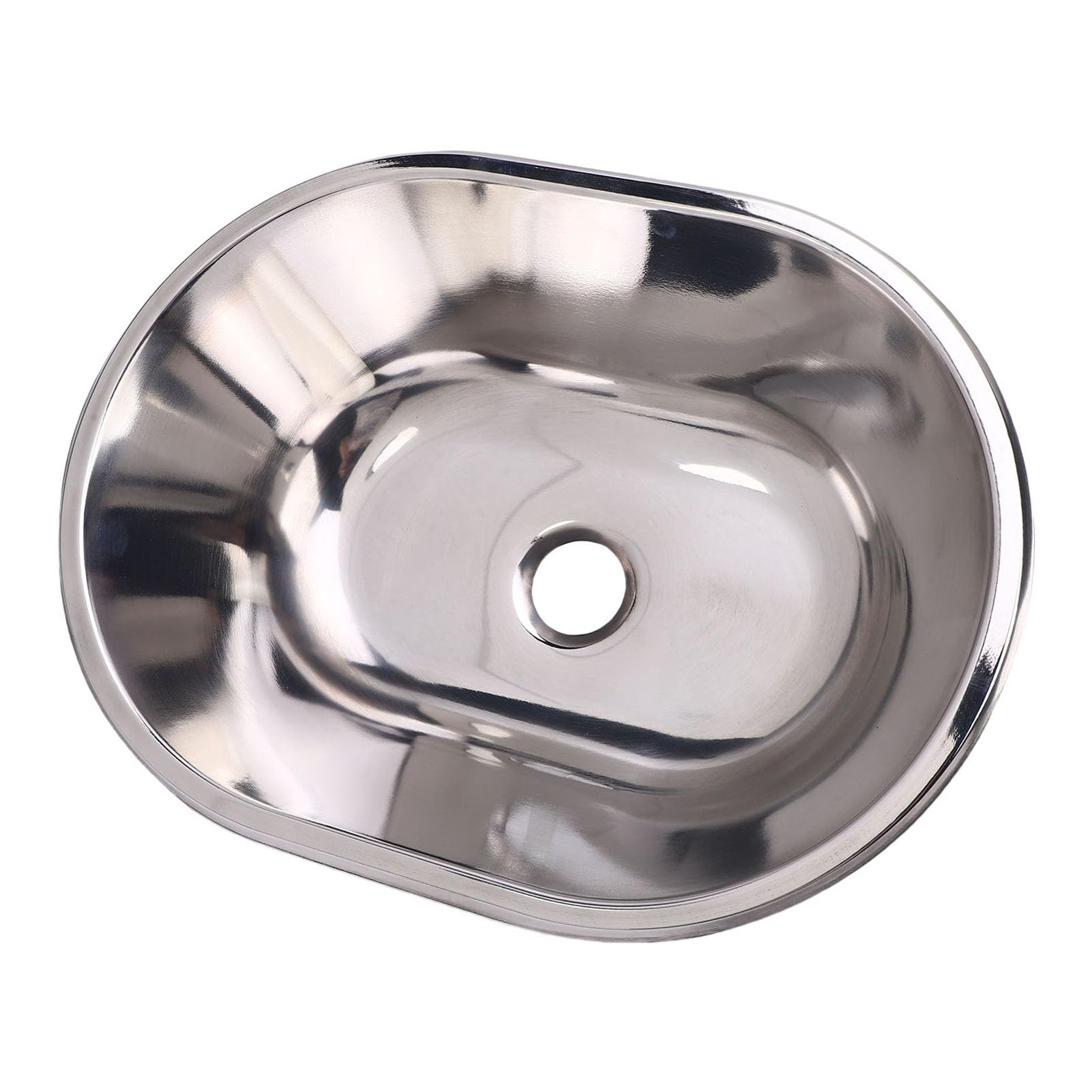 Tbest Cancella Inossidabile del Lavandino in Acciaio Inossidabile per la Cucina Montata a Filo con Foro di Scarico 40 Mm per Camion per Alimenti per la Barca per Camino