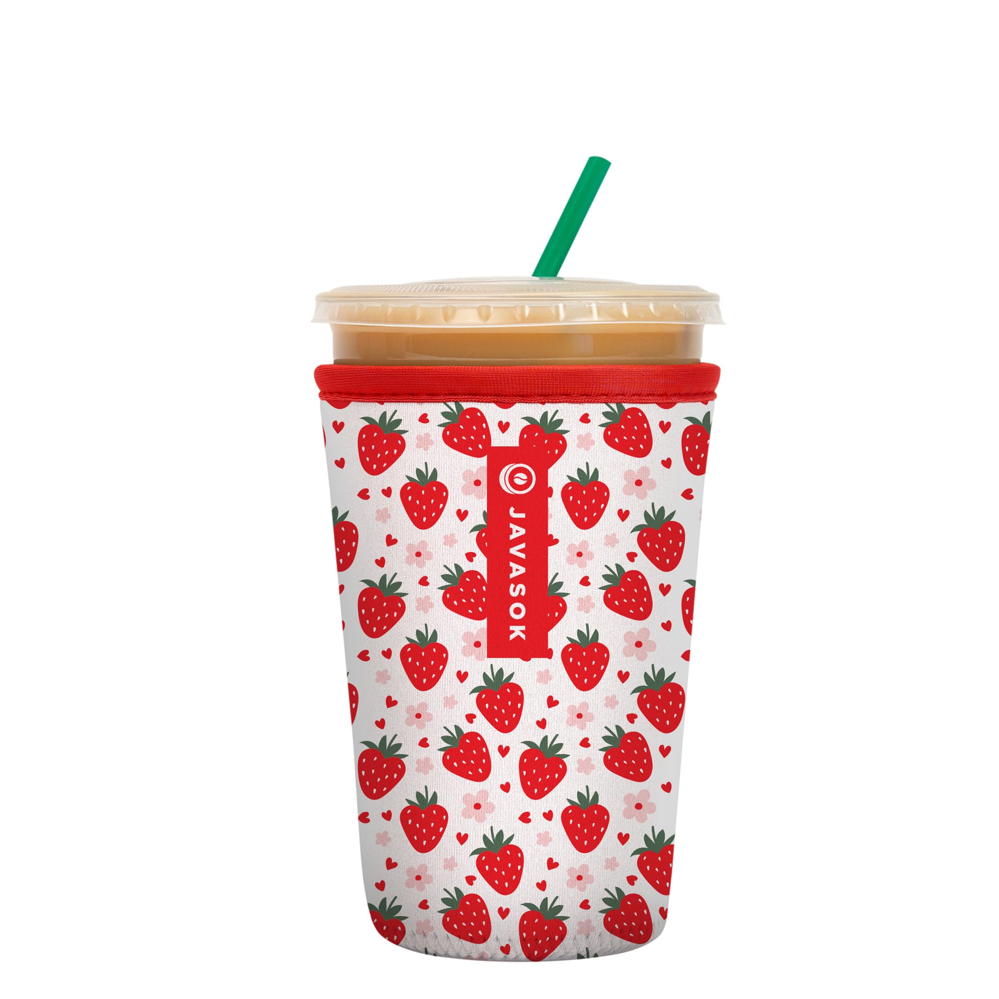 Sok It JavaSok Iced Coffee &amp; Cold Soda Insulated Neoprene Cup Sleeve (Berry Sweet, Medium: 22-28oz)