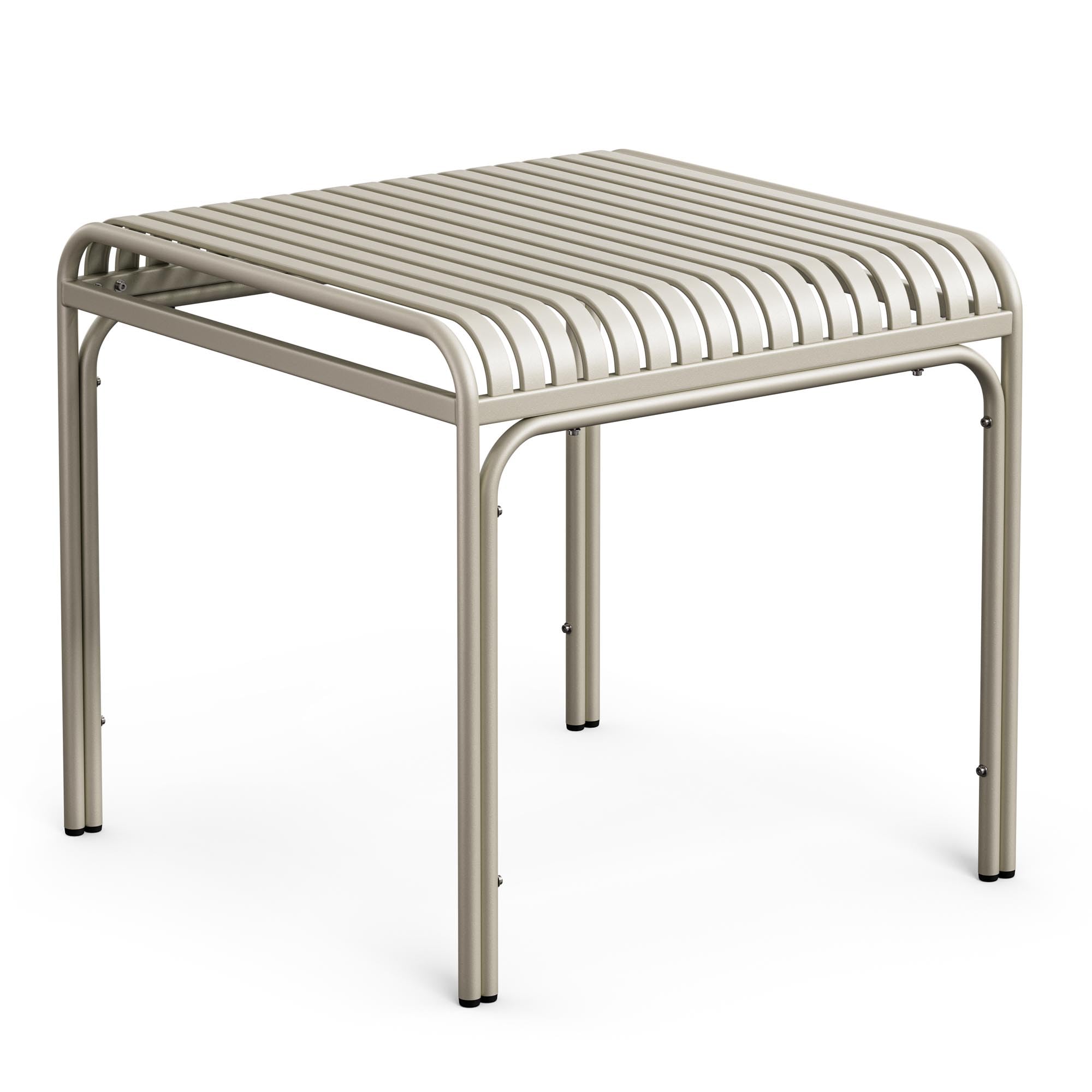 di volio Gartentisch 80x80 cm Metall quadratisch wetterfest Outdoor Liwio
