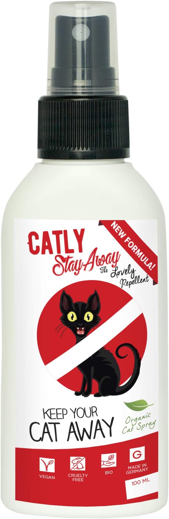 Stay Away by CATLY I 100 ml I The Lovely Cat Repellent Spray I All-natural organic spray with 100% organic scents and Botanics to keep cats away I Natural Cat Scare for Gardens, House or Cars