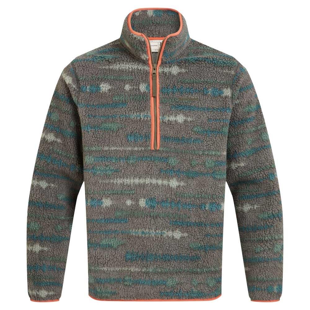 Craghoppers Men's Woodland Green Print National Trust Rawthey Half Zip Fleece: Woodland Green Pri
