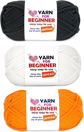 Miniatura 63 de Hilo para Crochet y Tejido, Hilo de Punto de Algodón para Crochet y Tejido para Principiantes con Puntadas Fáciles de Ver, Mezcla de Algodón-Nylon