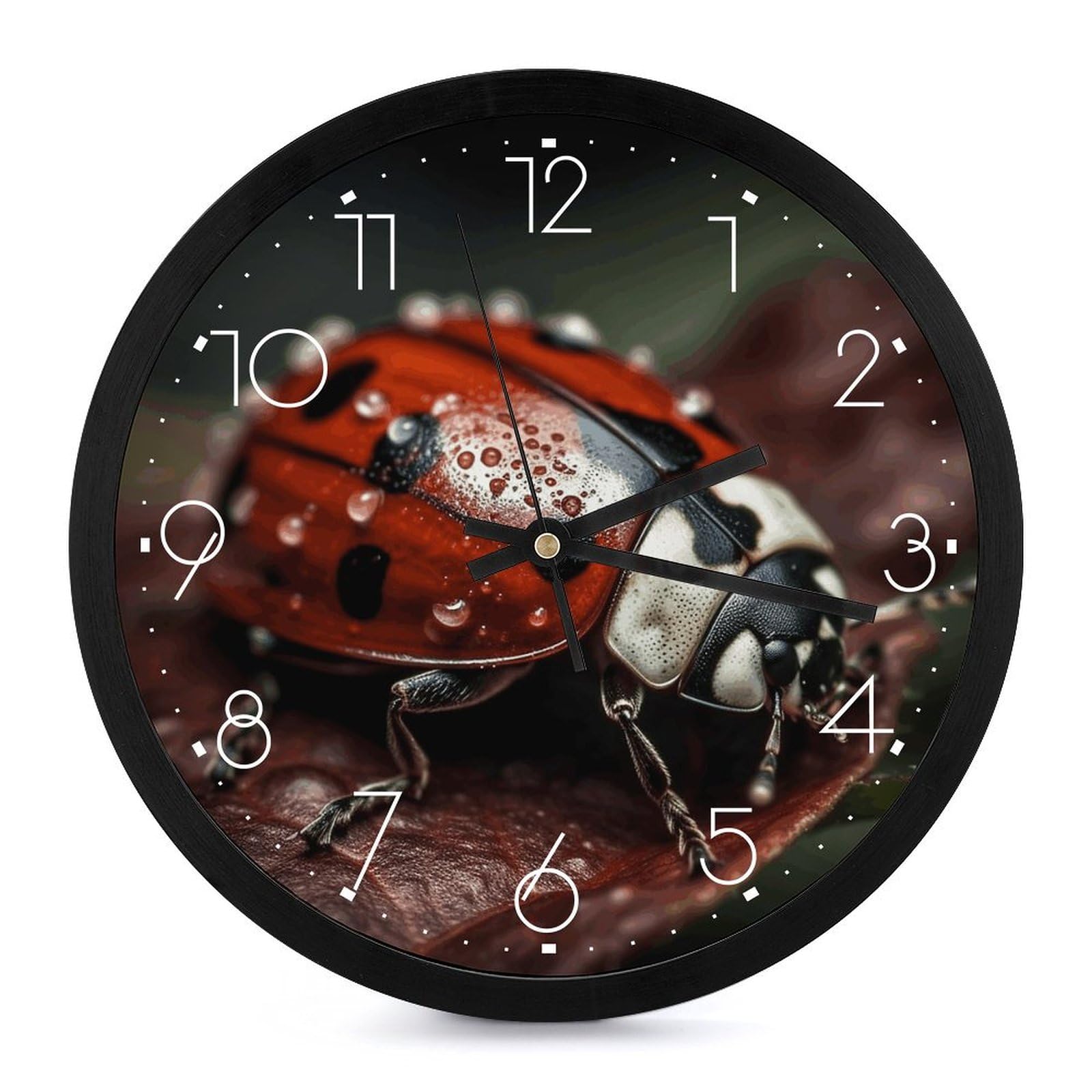 Horloge murale moderne silencieuse sans tic-tac motif nature à piles