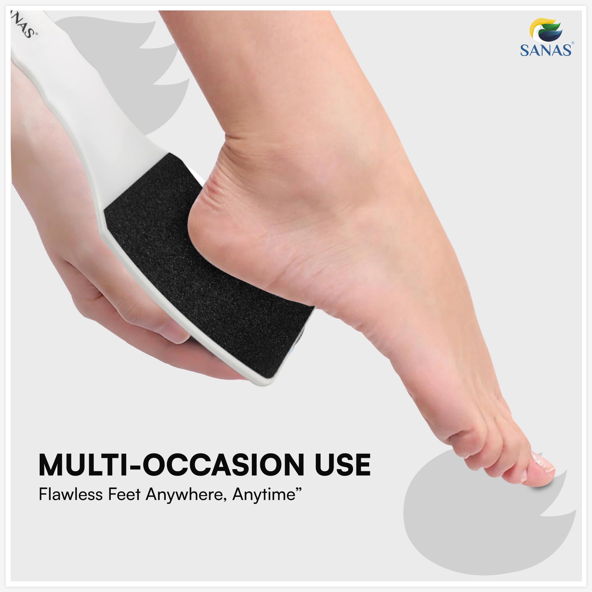 Sanas Dead Skin Remover foot file 1Pc Feet Scrapper & foot cleaner for cracked foot scrubber for cracked heels Scrubber pedicure tool for women 1Pc (White) - Image 7 thumbnail