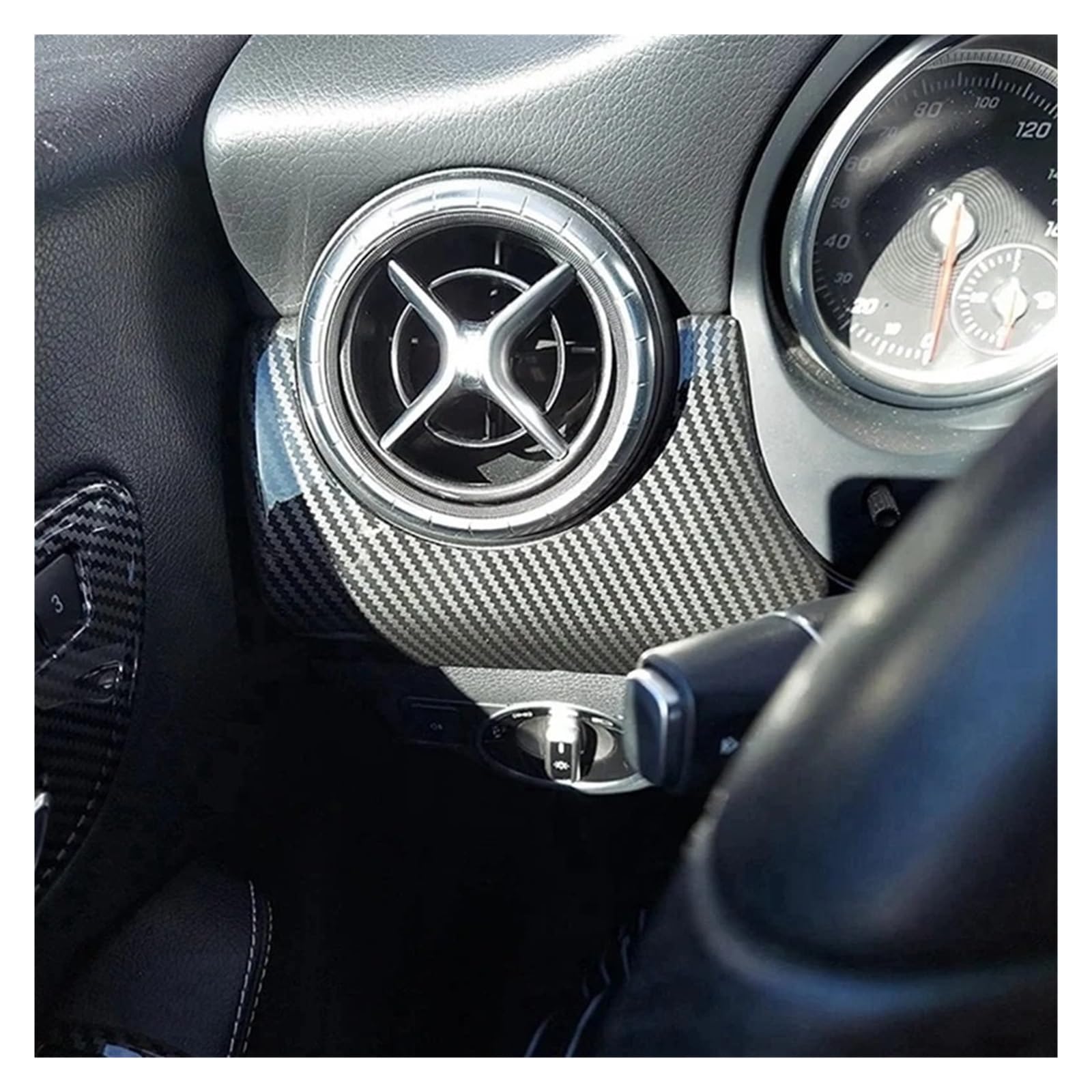1 Juego Molduras Para Panel Instrumentos LHD Para Benz Para CLA/Para AMG/Para GLA Cubierta Salida Aire Control Central Interior Automóvil