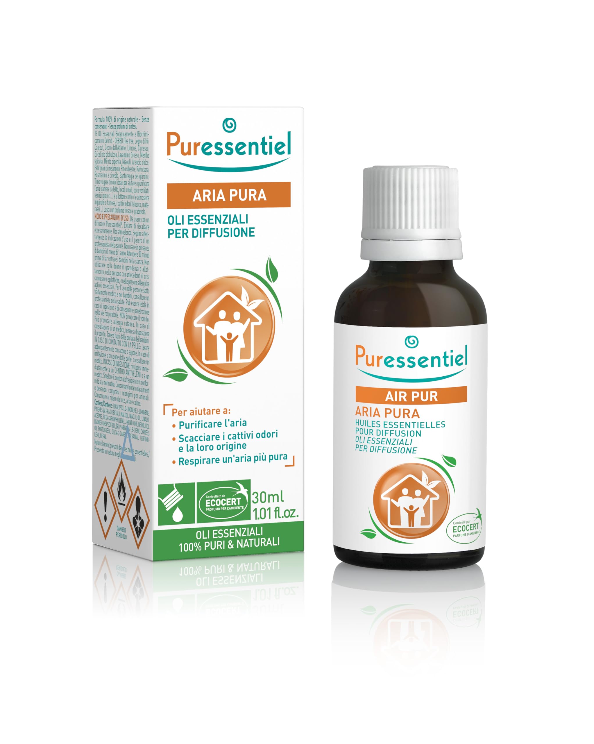 Puressentiel - Purificante - Miscela Oli Essenziali per Diffusione- Aria Pura - 100% puri e naturali - Aiuta a purificare l’aria e a combattere i cattivi odori - 30 ml
