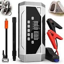 Romofy 7in1 Ak  Takviyeli  arjl  Lastik  i irme Kompres r  12000mAh Pompa