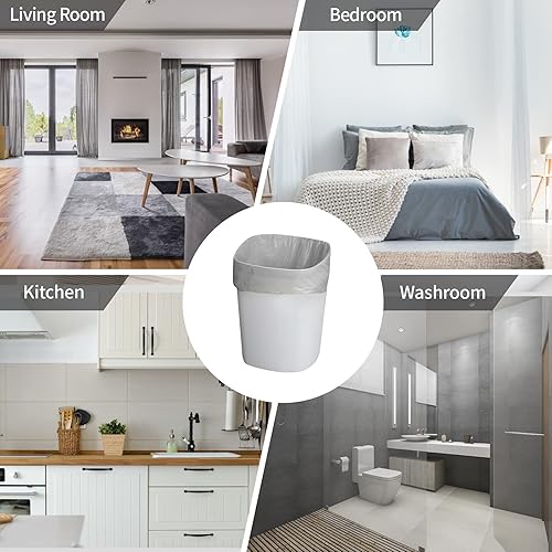 Miniatura 6 de 3 rollos de bolsas de basura pequeñas  60 unidades duraderas de 4 galones pequeñas bolsas de basura para el hogar, oficina, cocina, baño,
