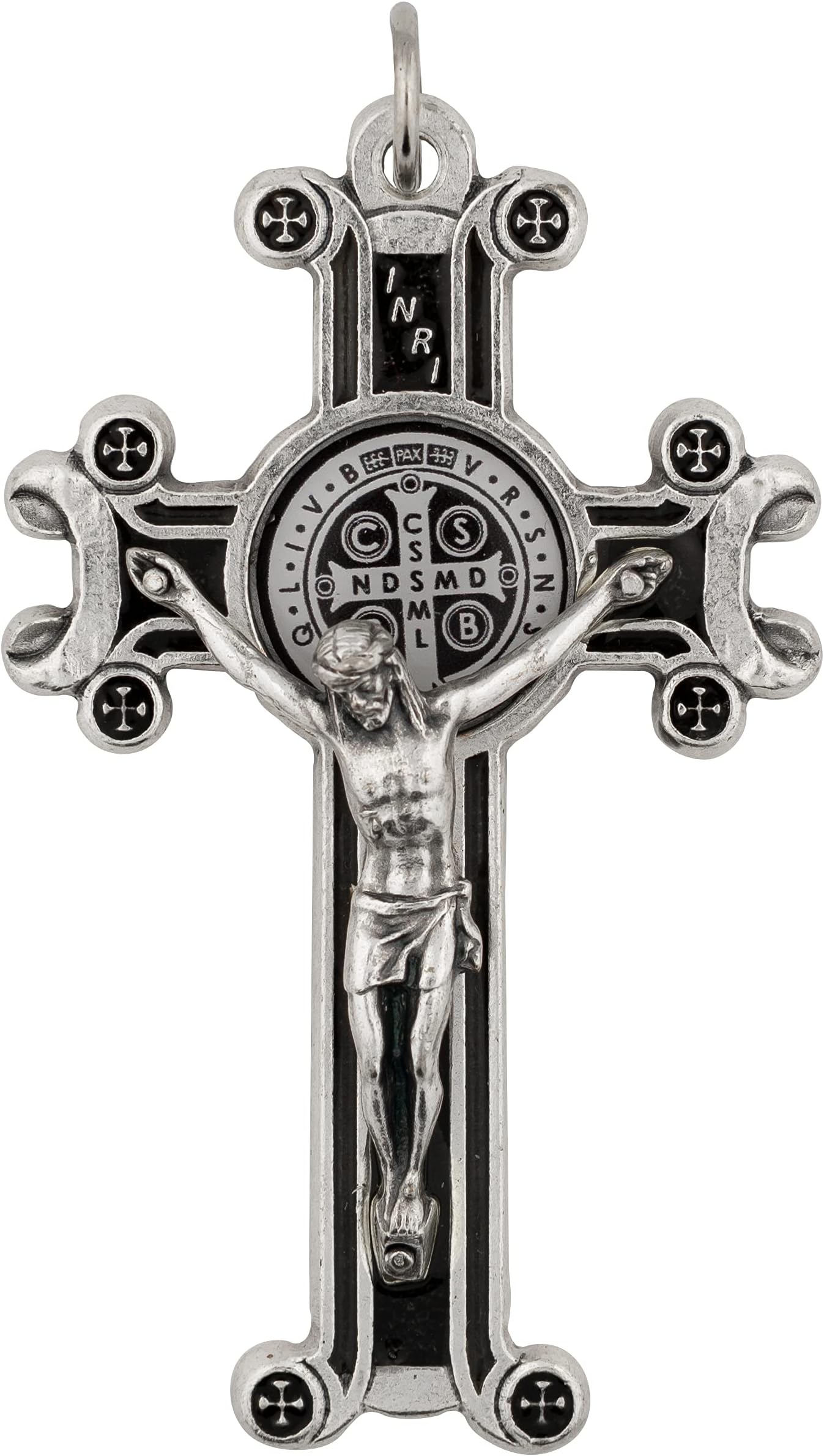 Manly Crusader Cross with Saint Benedict Medal