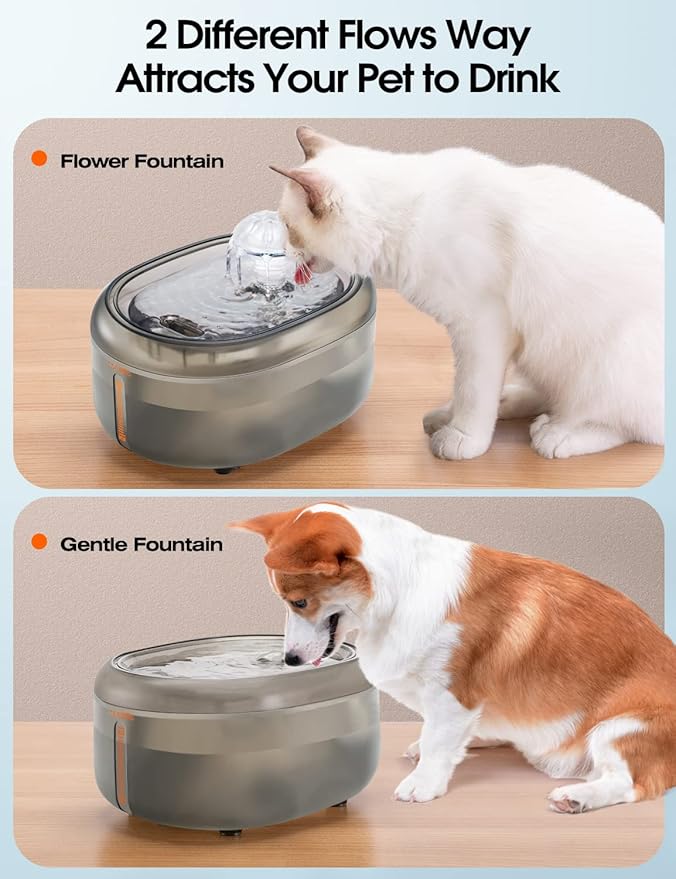 Fuente de Agua para Gatos WOPET, 2L Automática, Bebedero para Gatos y Perros Pequeños miniatura 7