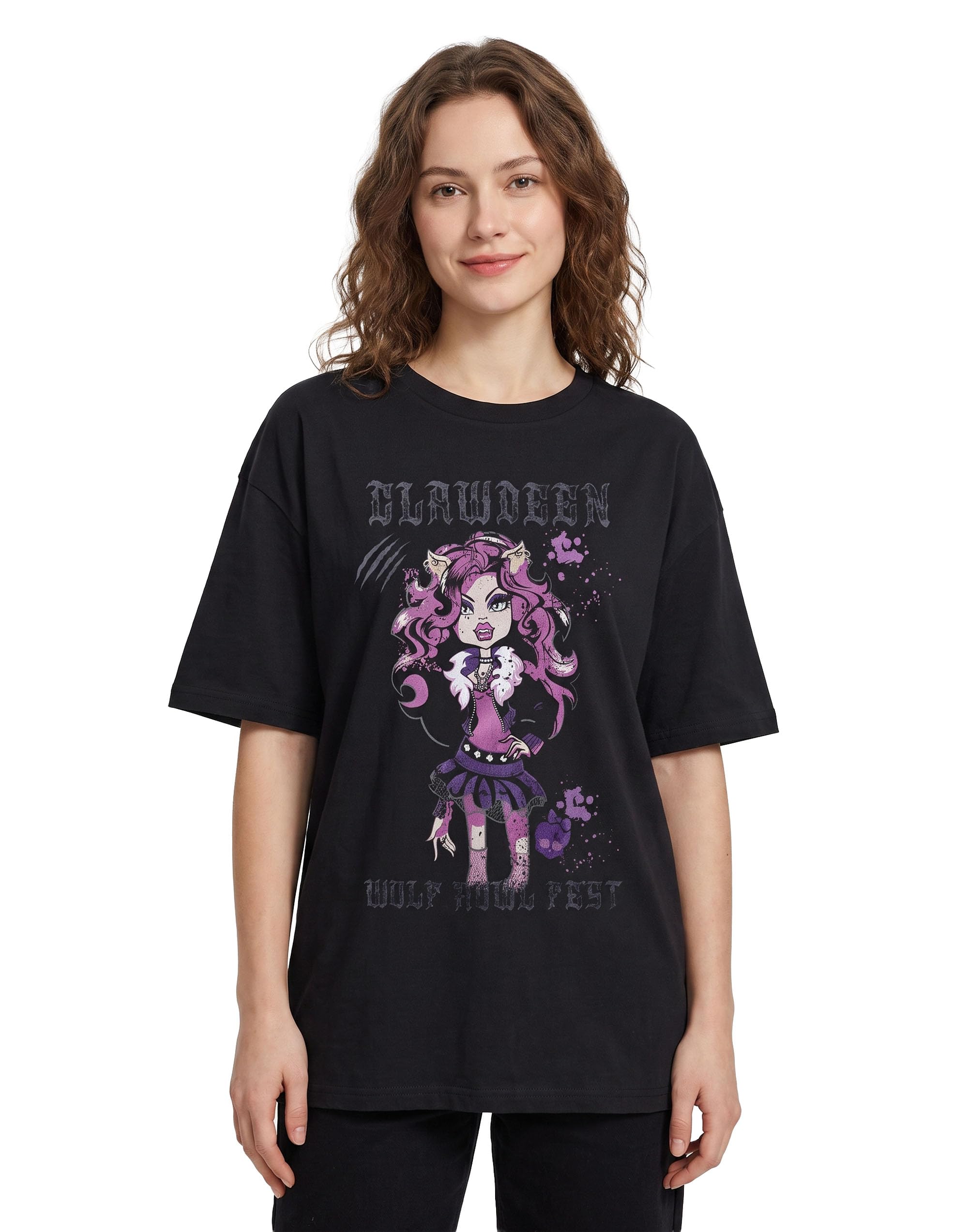 Monster High (Medium) Short Sleeved T-Shirt (Womens Black)