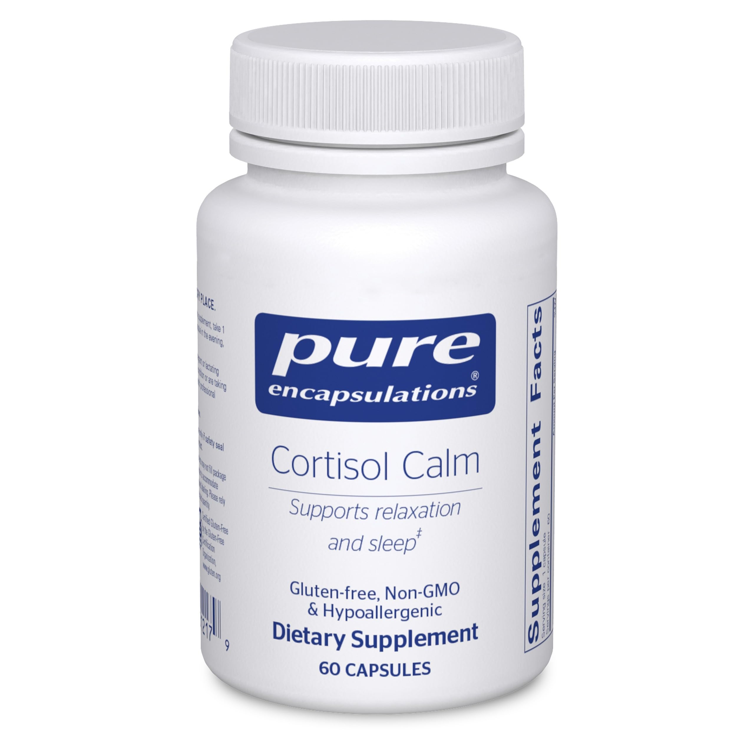 Pure EncapsulationsCortisol Calm - Supports Cortisol Health & Relaxation - Contains Ashwagandha & L-Theanine - Restful Sleep - 60 Capsules