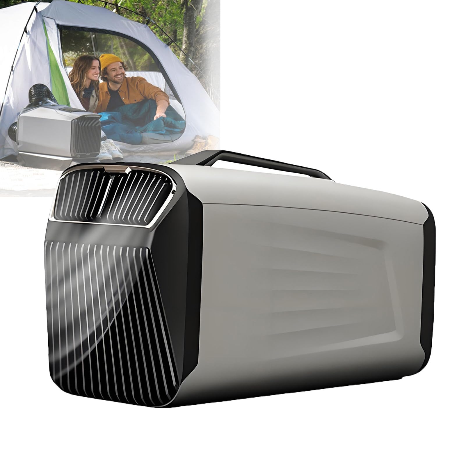 EpyGnom Portable Air Conditioner, Fast Cooling Dehumidifier, 5200BTU 400W RV AC Unit with Touchscreen + Remote Control, for Camping Tent, RV, Car, Truck, Van and Fishing Silver