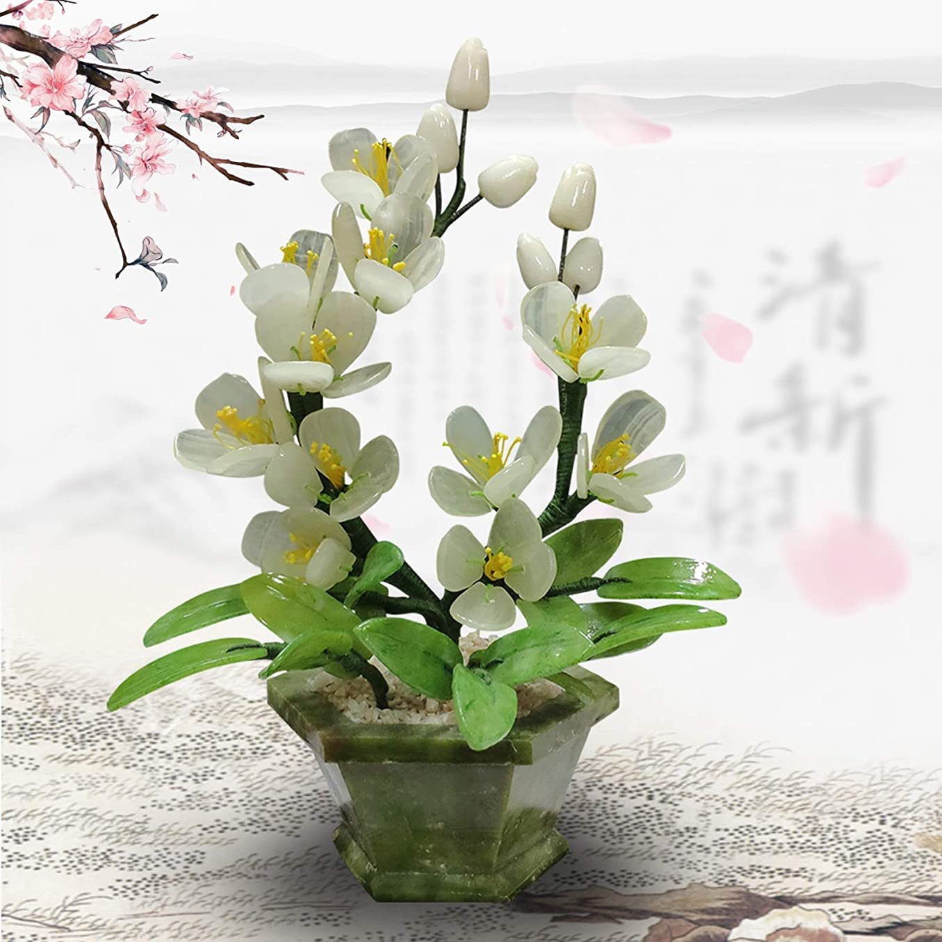 Planta Artificial, Árbol Bonsái Falso, Flor De Magnolia, Bonsái, Decoración De Jardín Zen, Planta De Interior, Decoración para El Hogar Y La Oficina..