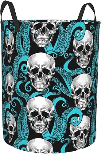 Miniatura 10 de Kawaii - Cesta de ropa sucia con asa duradera, impermeable, plegable, cesta de almacenamiento circular, bolsa de ropa sucia para sala de estar,