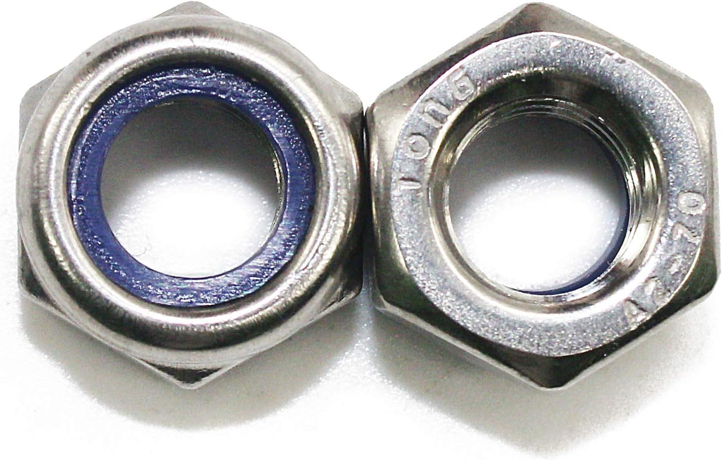 Fullerkreg M4 304 DIN985 Self-Locking Nylon Insert Hex Lock Nuts,Stainless Steel A2-70/304/18-8,Plain Finish,Quantity 100pcs