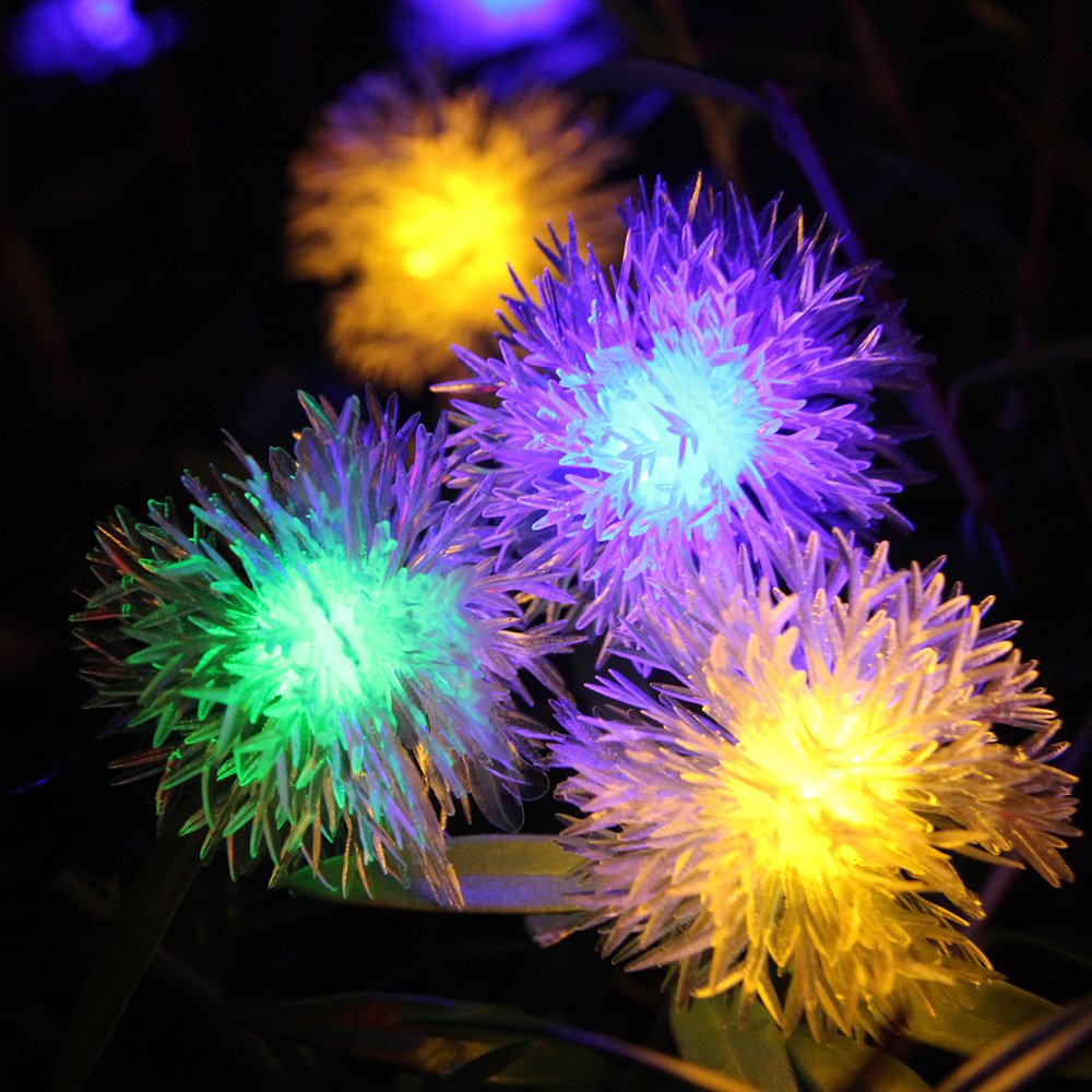 InnooTech 20 LED Solar Powered Fairy String Lights Outdoor Chuzzle Ball Christmas Tree Lights for Patio, Garden,party(multi-color)