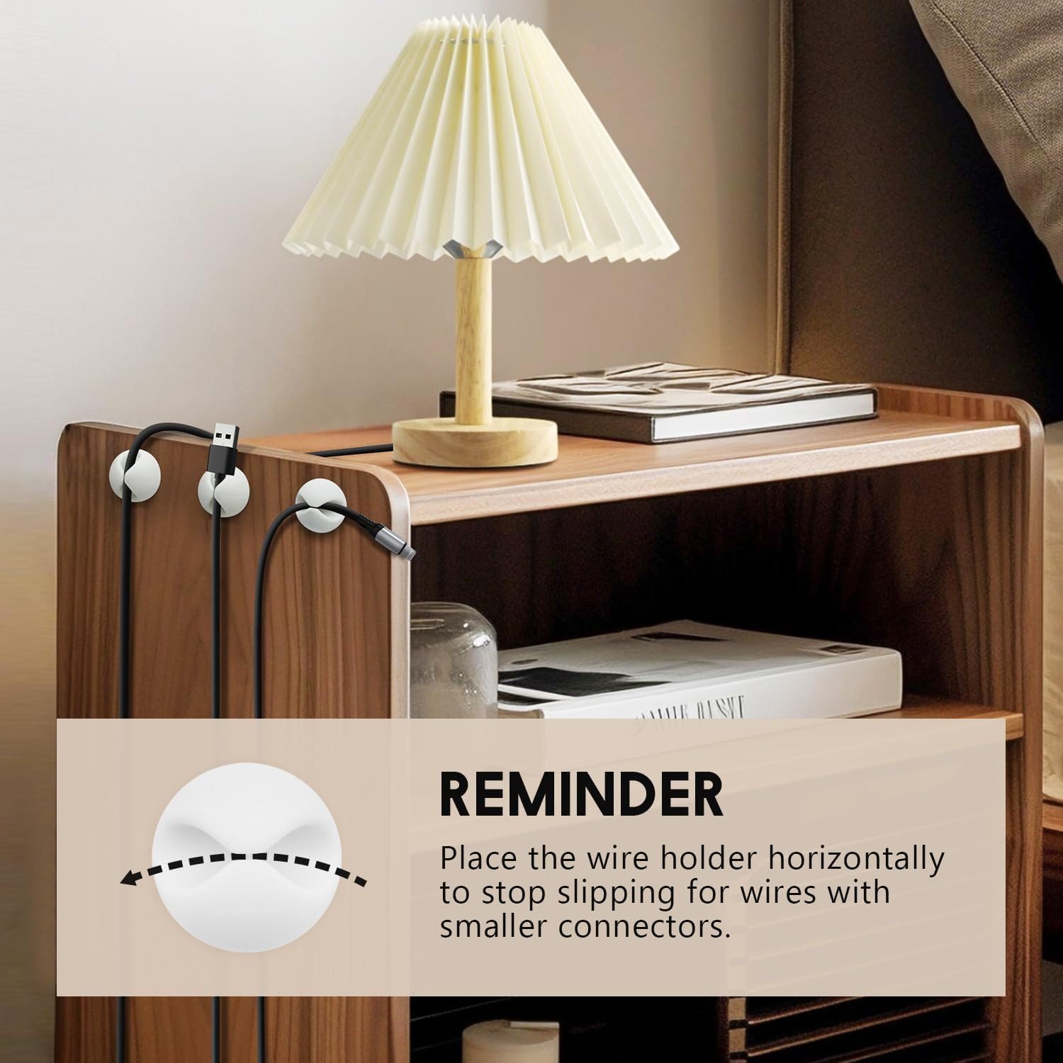 Cable Clips, Cord Holder, Adhesive Cord Clips, Wire Holder for Cable Management, Phone Charger, Desk, Wall, Nightstand and Office.9PCS