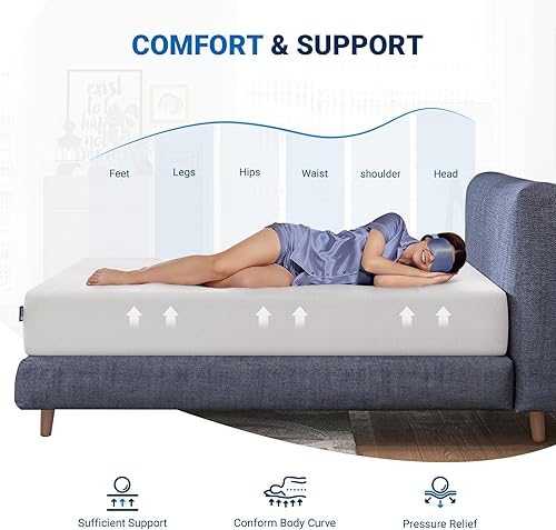 Miniatura 3 de Avenco Colchón tamaño Queen, colchón Queen de espuma viscoelástica de 10 pulgadas en una caja para un sueño fresco y alivio de presión, colchones