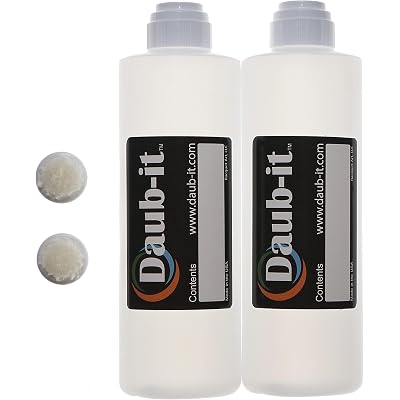Racquet Art Daub-it Empty bottles with applicators - 8 oz - Mohair dauber - 2 Pack