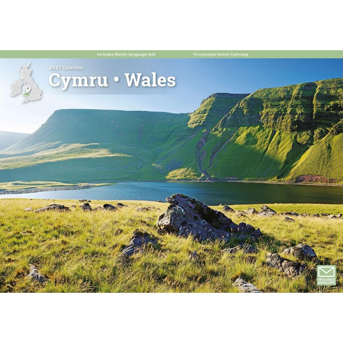 Carousel Worldwide Wales 2027 Wall Calendar, A4 Format, 12-Month Monthly Calendar, Full-Color Wales Photography