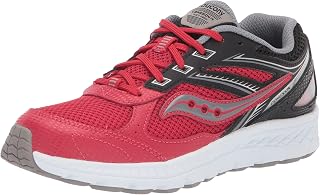 Tênis de corrida infantil unissex Cohesion 14 com cadarço aos dedos, Vermelho/preto, 11.5 Wide Big Kid