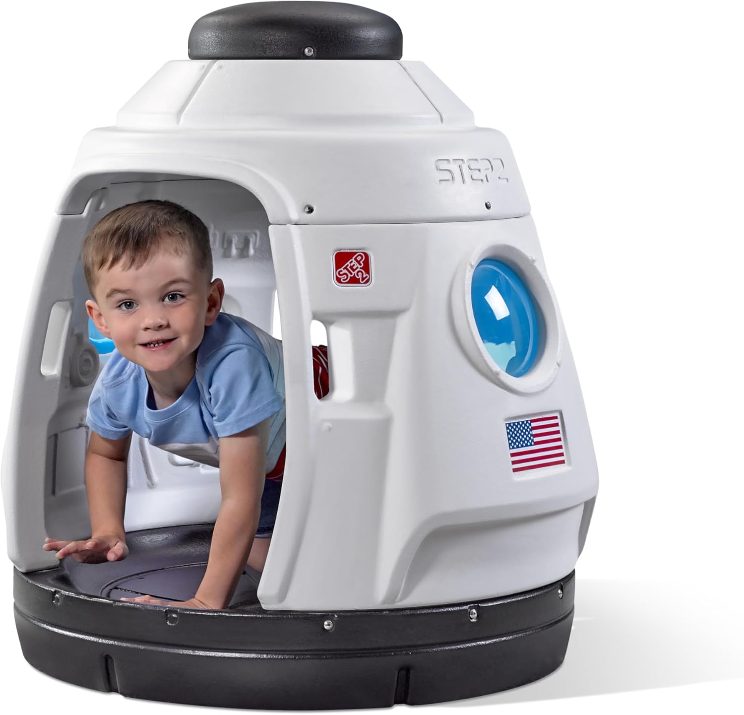 Step2 Space Capsule Swing, Kids Indoor/Outdoor Swing or Playhouse, Backyard Playground Set, Attach to Playset or Tree, for Children 3-8 Years Old