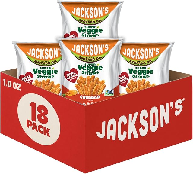 Jackson's Cheddar Super Veggie Straws with Avocado Oil
