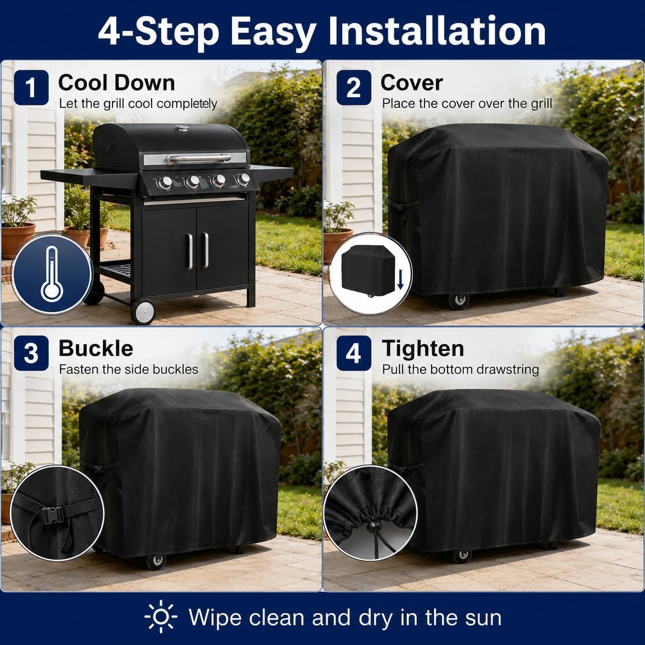 Copertura Barbecue da Esterno per Crown Verity MCB-72 PRO 2025 2026+ | Telo Barbecue Impermeabile, Antistrappo, Antisbiadimento, Anti-UV, Dimensione Universale