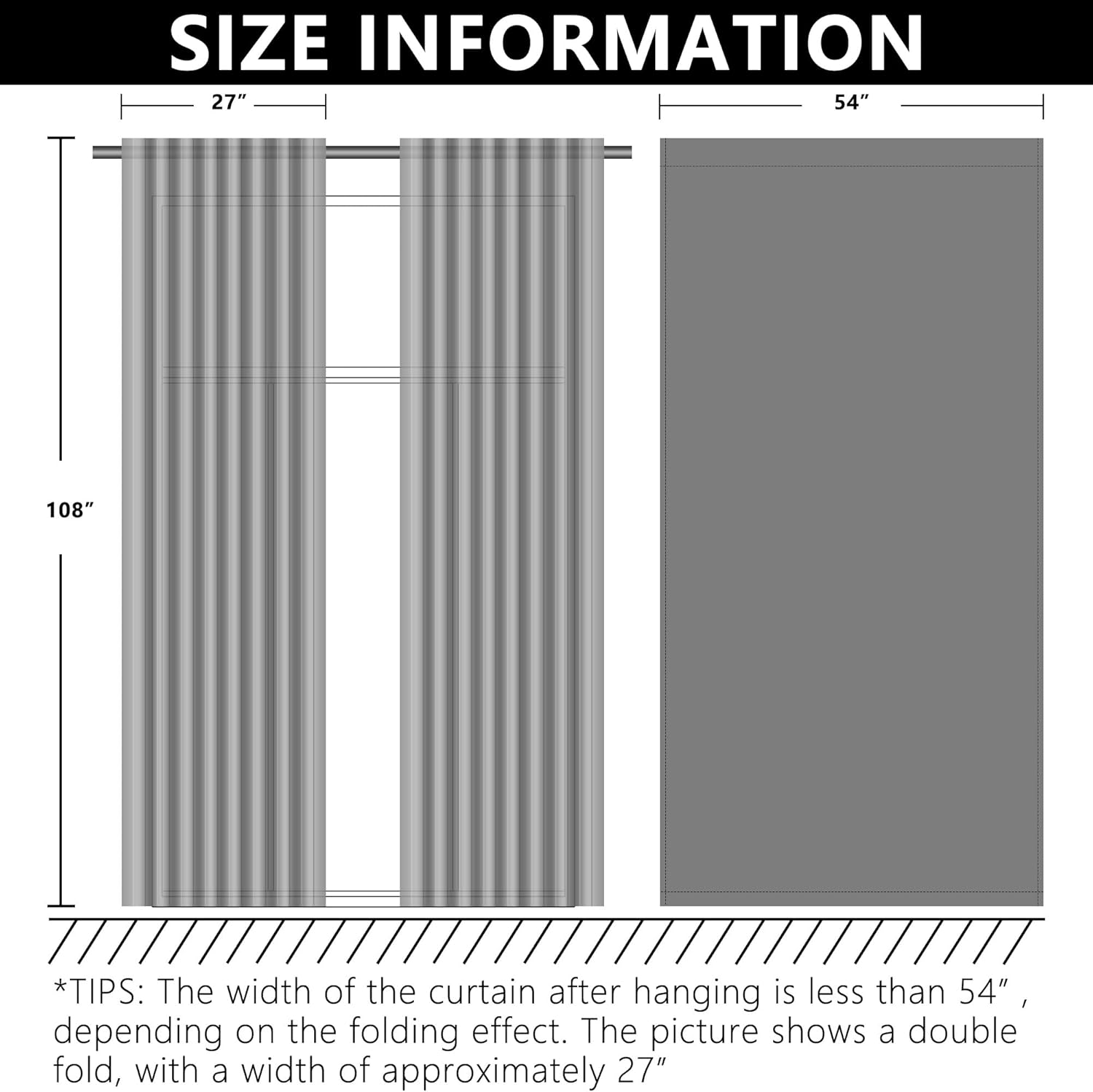 Linen Curtains for Living Room, Linen Blended Semi Sheer Light Filtering Curtain Rod Pocket Back Tab Privacy Drapes 108 Inches Long 2 Panels Set-Natural,54Wx108L