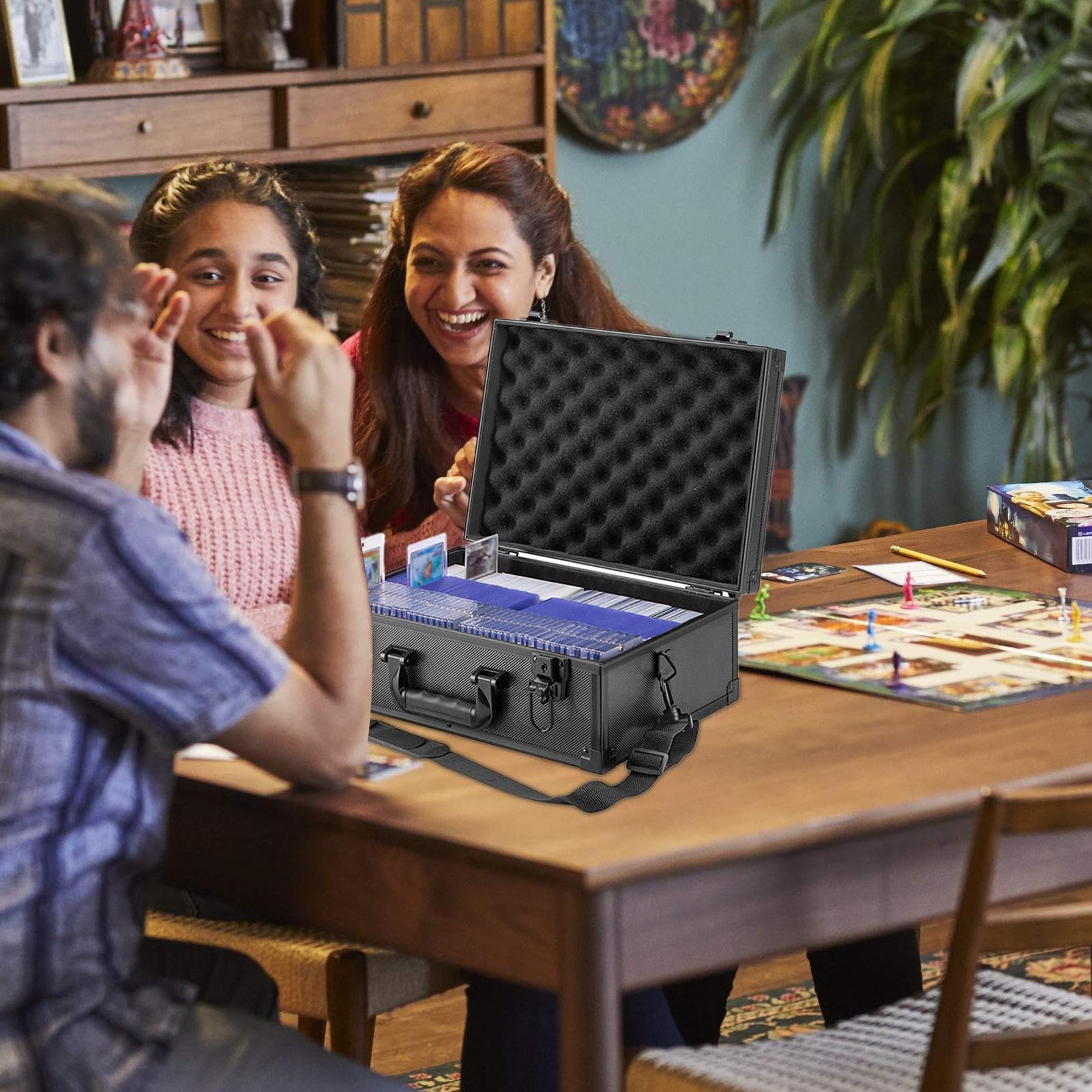 Caja de almacenamiento de tarjeta comercial, caja de almacenamiento de tarjeta comercial - Organizador de tarjeta dura con candado | Transportista de viajes, titular de protección para conferencias, f