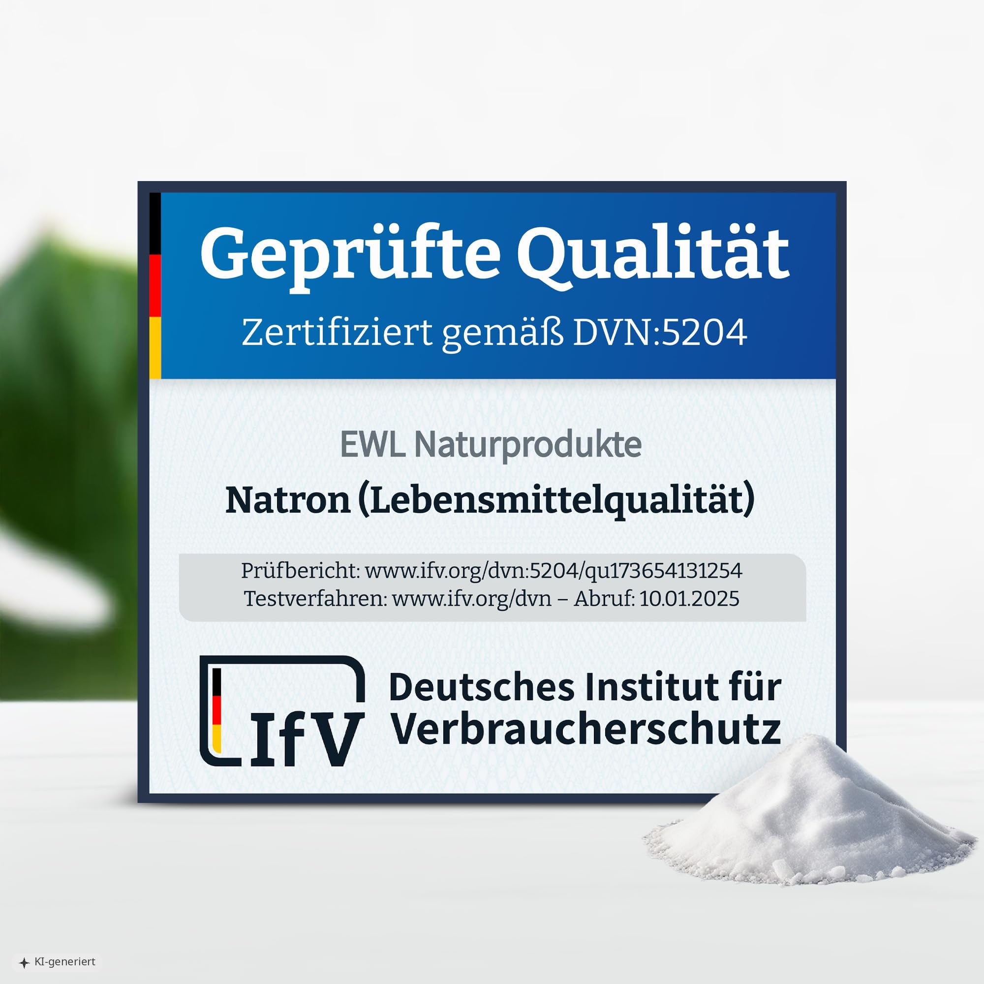 EWL Natron Pulver 5,5kg | Baking Soda | Lebensmittelqualität | Eimer | Deutsche Herstellung & Abfüllung | Wiederverschließbarer & recyclebarer Behälter | Hochrein | Backpulver-Ersatz & Allrounder