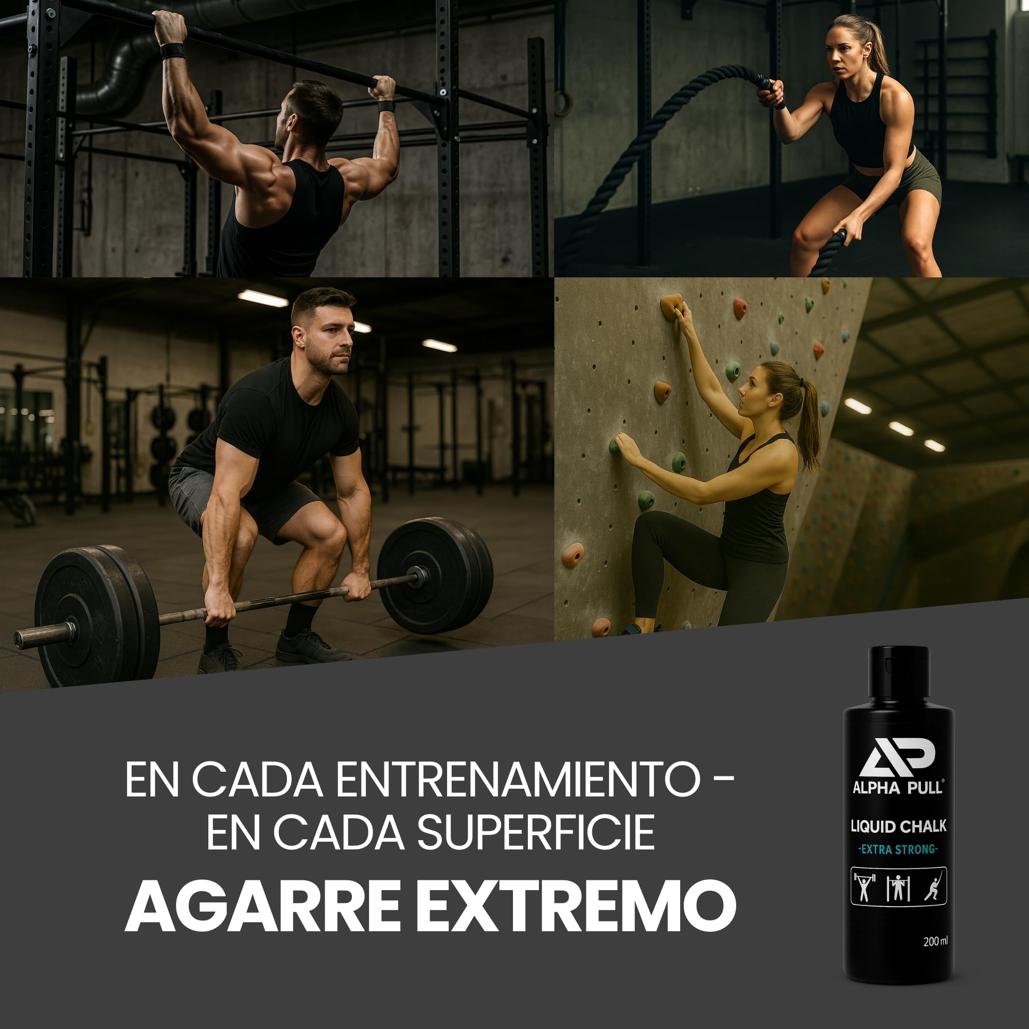 Magnesio Líquido Tiza Líquida Escalada Calistenia Gym Halterofilia Padel Manos