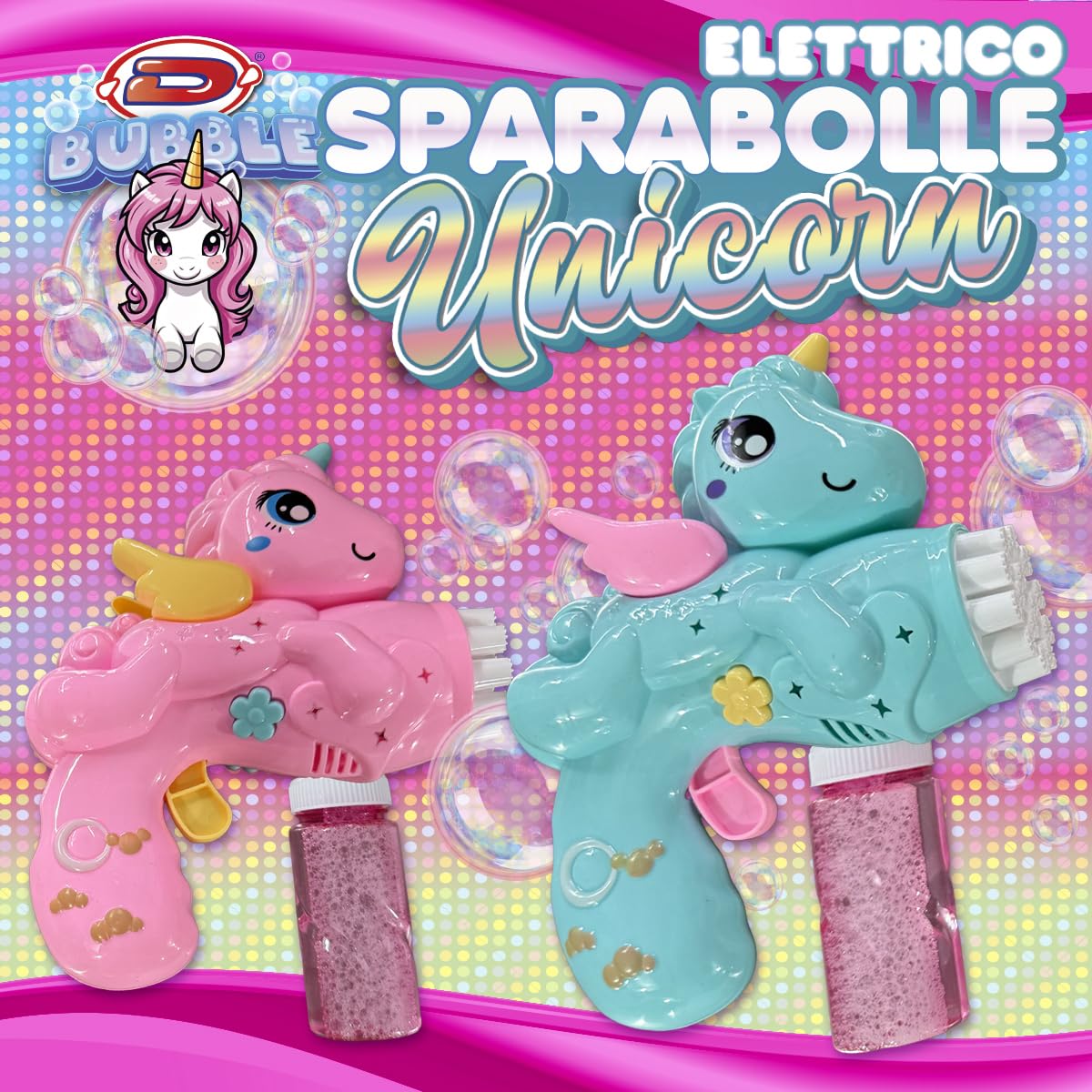 Dynit: Sparabolle Elettrico Unicorno (Assortimento)