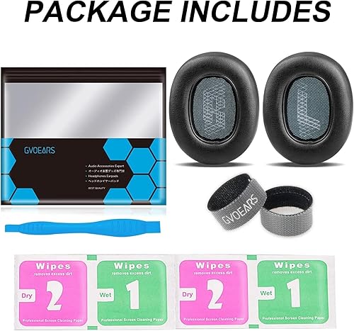 Miniatura 6 de Almohadillas de repuesto para auriculares JBL Live 650/660BTNC E65BTNC, almohadillas para los oídos con espuma viscoelástica con cancelación de ruido