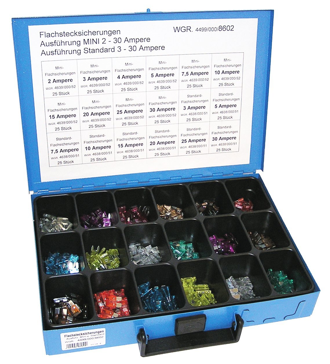 Dresselhaus Sortimente Flachstecksicherungen – Flachstecksicherungen, Mini und Standard, 1 Stück