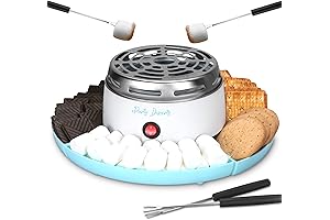 Blue Electric Smores Maker Tabletop Indoor Kit for Easy and Fun Indoor Smores Making