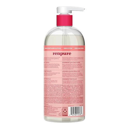 Miniatura 8 de RENPURE Champú de coco y vitamina E a base de plantas para cabello seco champú sin sulfatos sin parabenos y seguro de color champú hidratante de