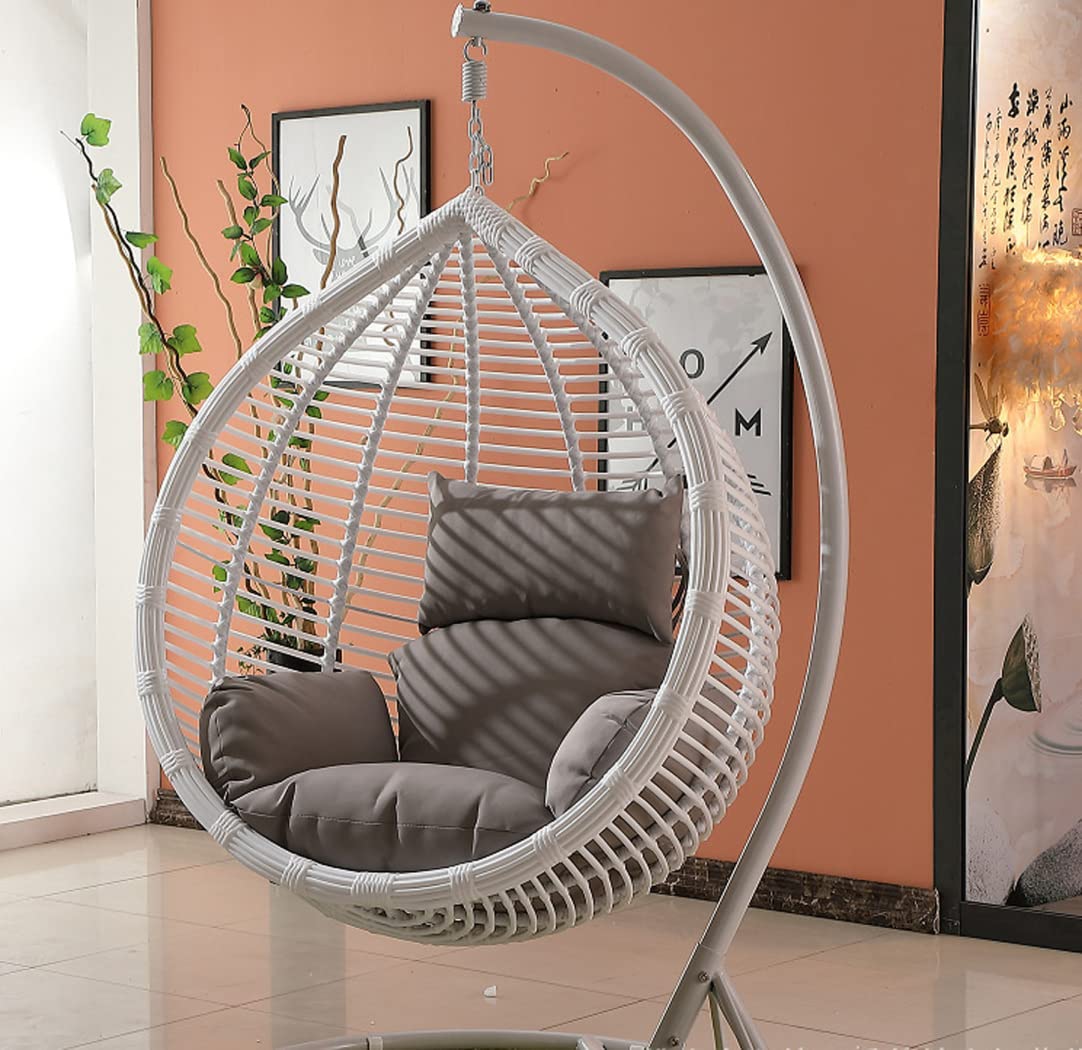 ZWDYY Soft Hanging Basket Chair Cushions, Non-Slip Waterproof Removable Hanging Swing Chair Seat Cushion with Headrest Seat Padfor Patio Garden