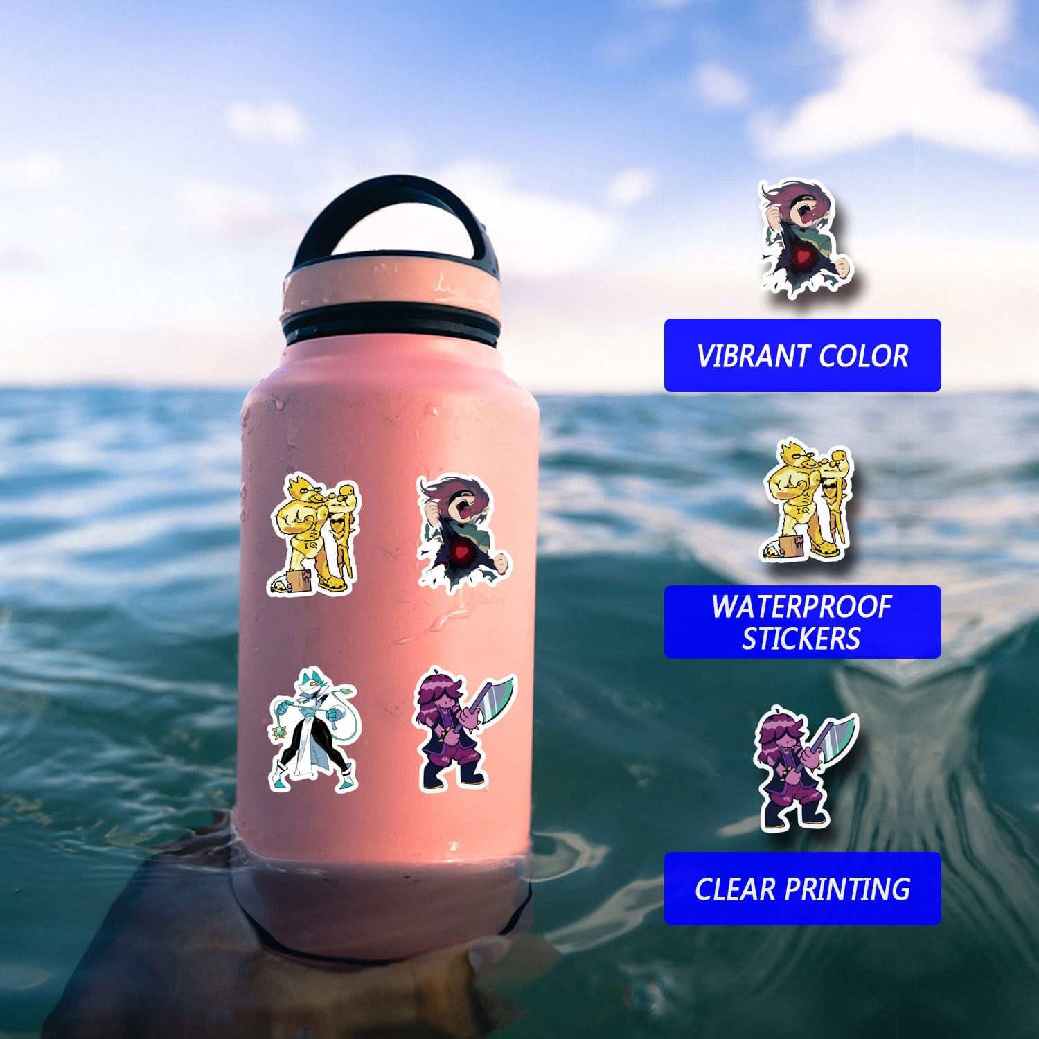 50pcs Role-Playing Game Stickers Pack,Cute Cartoon Aesthetics Vinyl Waterproof Decals for Water Bottle, Laptop, Phone, Skateboard, Journaling for Party Supply Decor Favor - Image 6