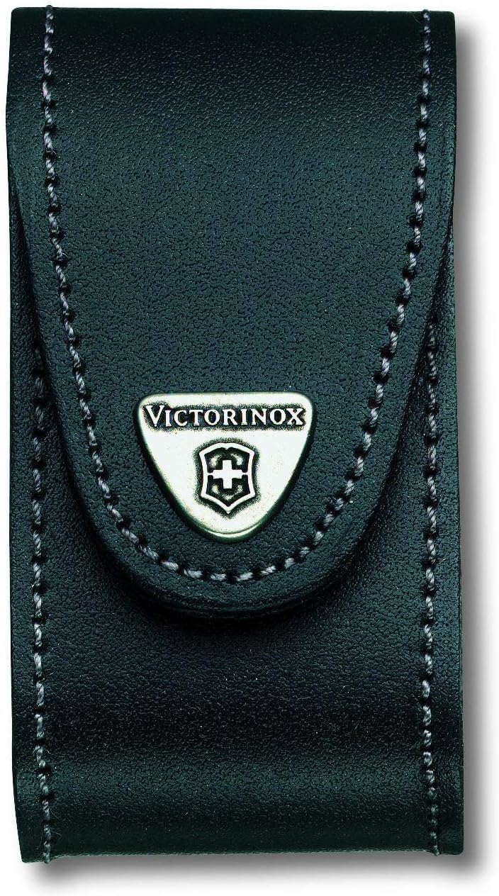 Scyzoryk Victorinox Cyber ​​​​Tool L, 39 funkcji, czerwony & akcesoria do scyzoryków Victorinox Etui na pasek, skórzane, z zapięciem na rzep, schowek na duże scyzoryki, czarne