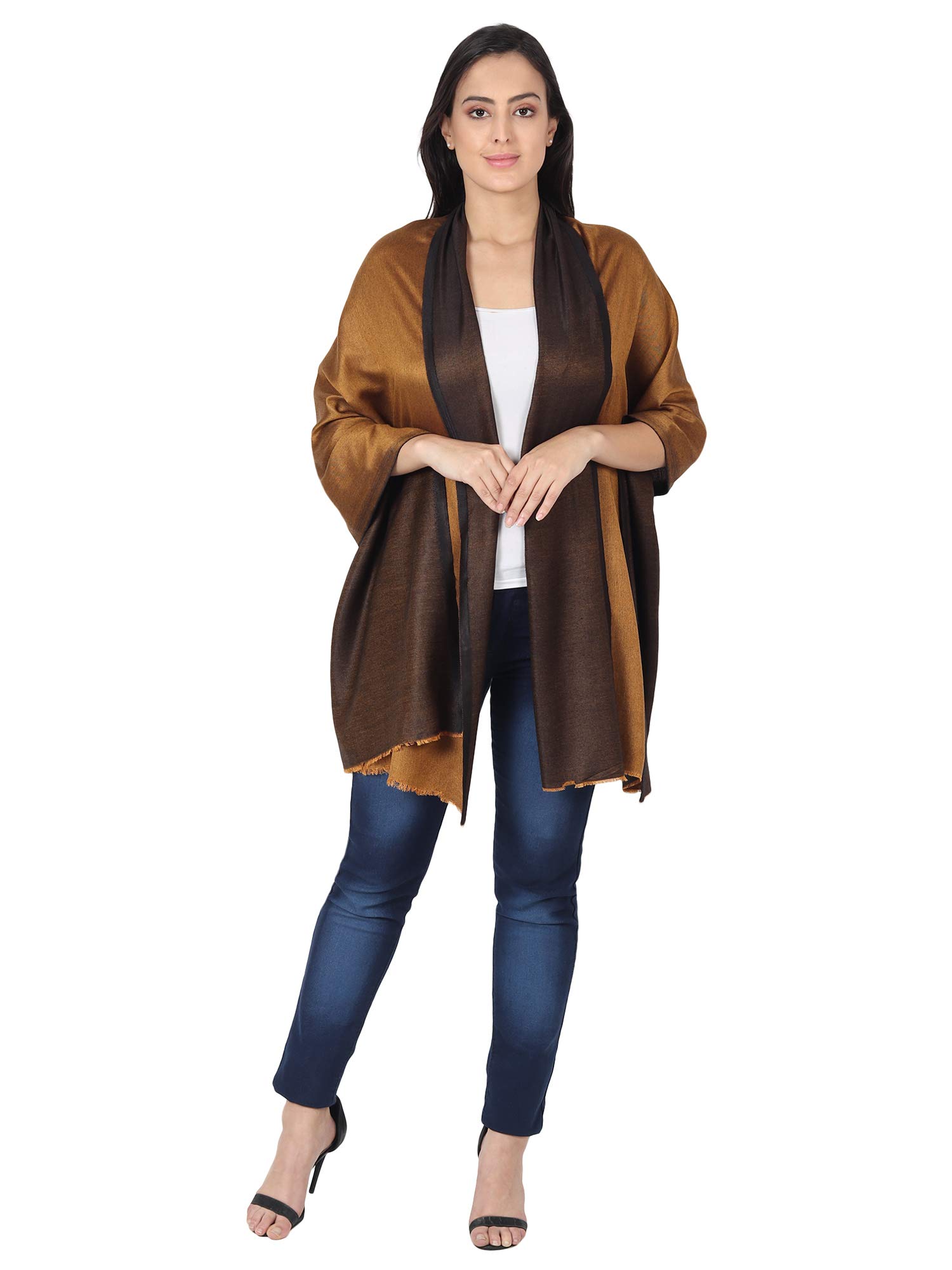 MUFFLY BAMBOO SILK REVERSIBLE STOLE - Image 3 thumbnail