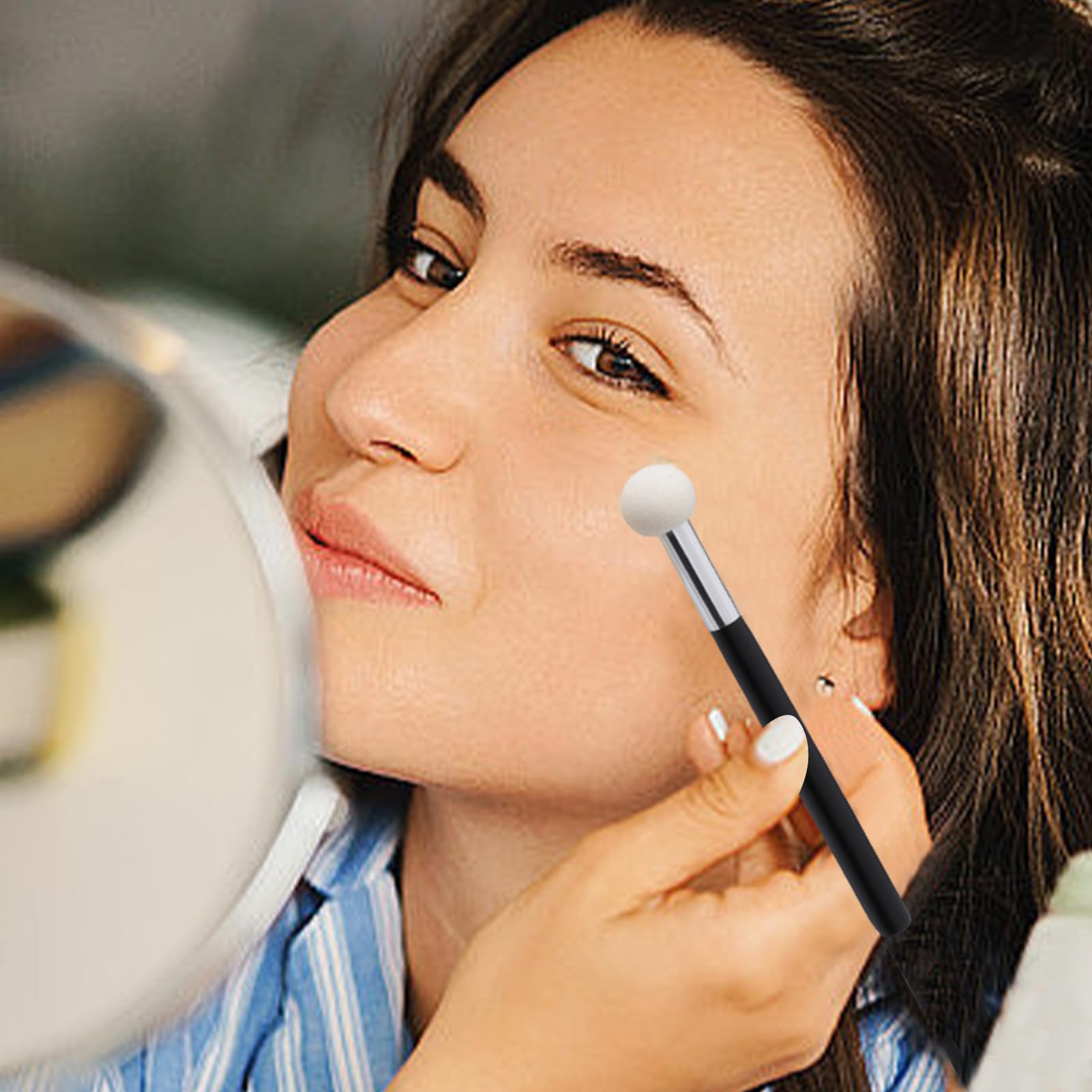 Mushroom Makeup Sponge - Face Concealer Applicator, Nose Contour Brush | Precision Sponge Tool, Eyeshadow Blender, Multi-Use Beauty Brush for Eyelids, Women Makeup Accessory