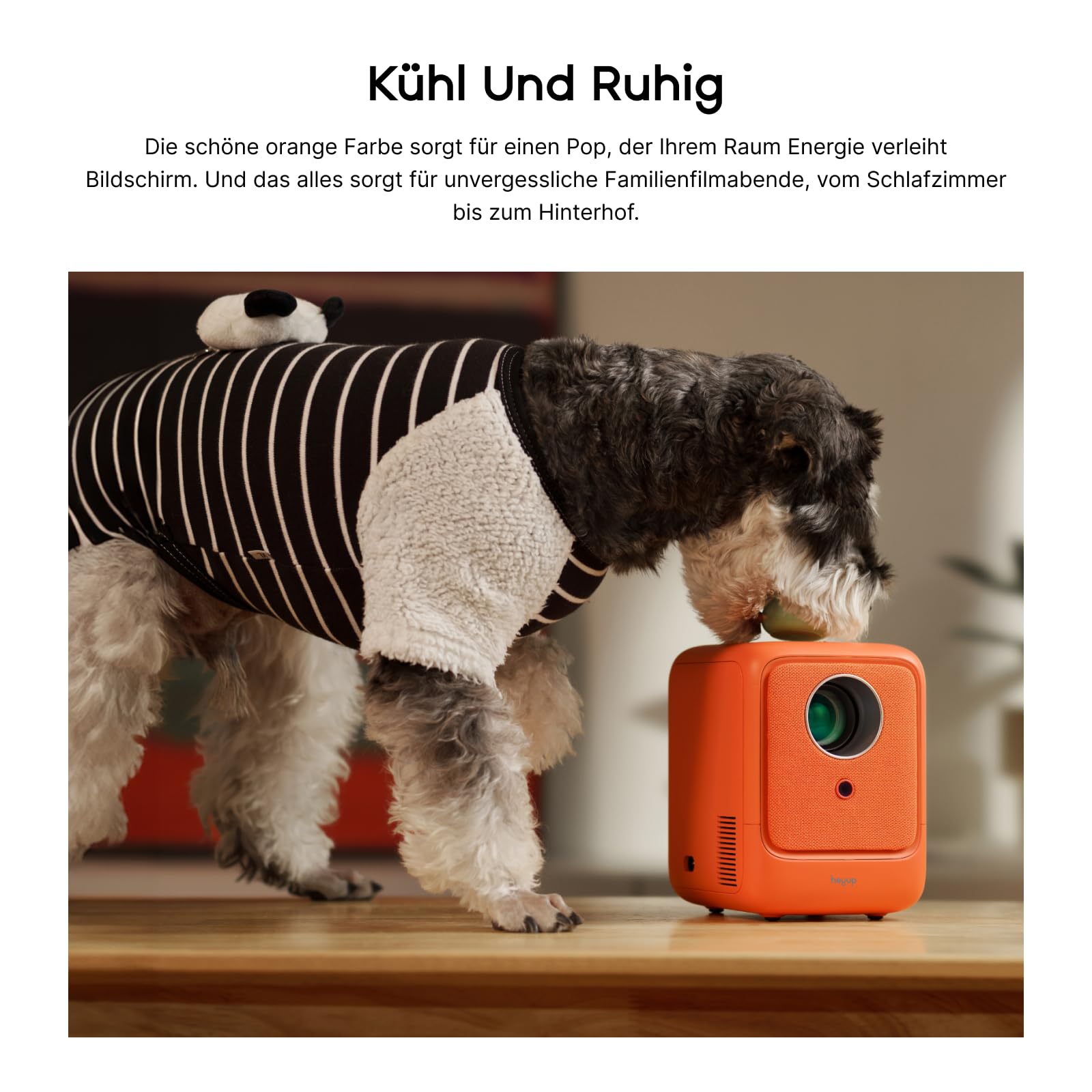 【Auto Focus/Keystone】Proiettore 4K Supporta, Heyup 10000L Videoproiettore 1080P Nativo 5G WiFi and Bluetooth, Mini Proiettore Portatile Home Cinema per Phone/iOS/Android/TV Stick/HDMI/USB, arancione