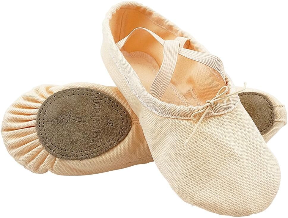 Dancegood Pink Canvas Ballet Dance Shoes Slippers for Women Girls Kids (39EU)
