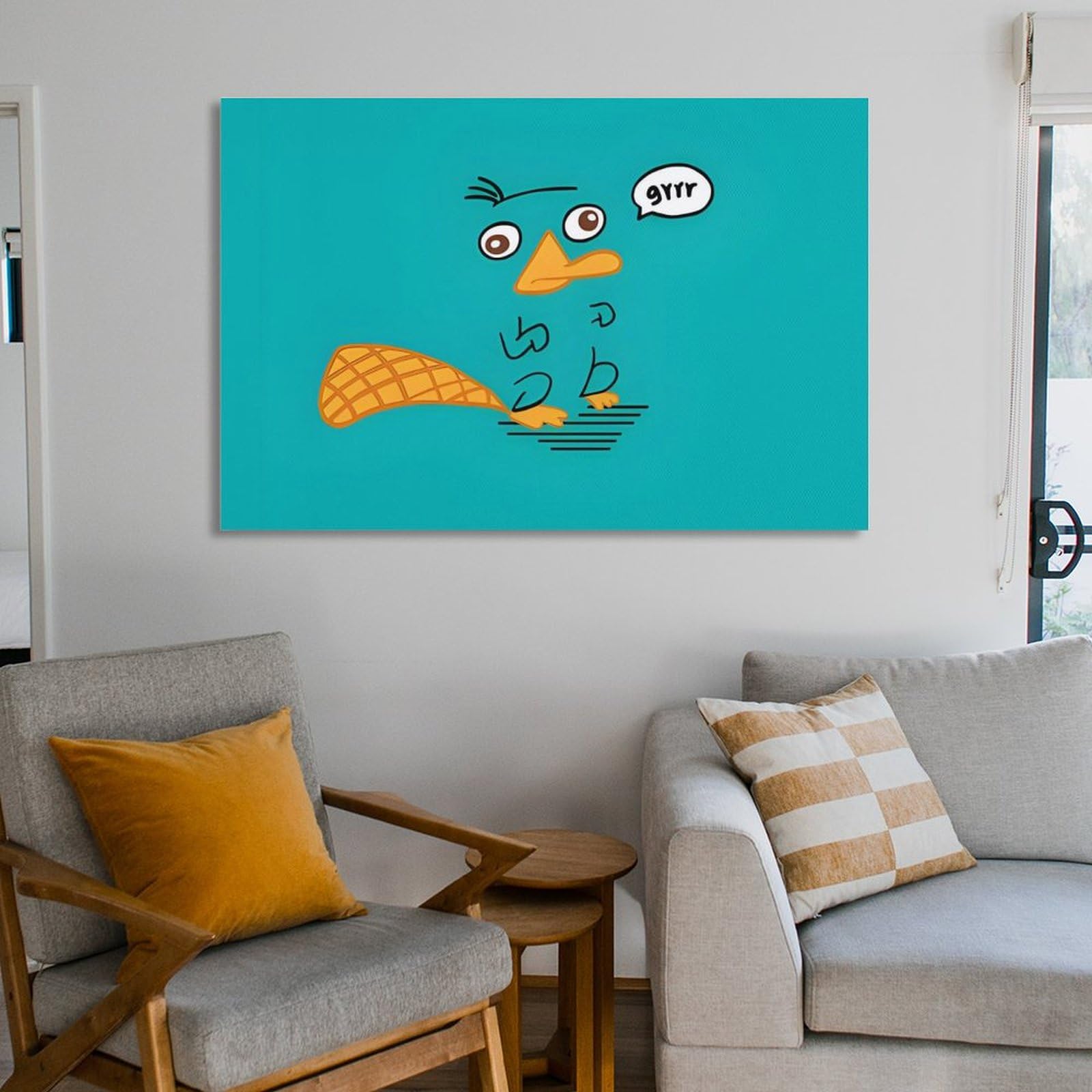 Amazon.co.jp: カモノハシペリー アートポスター 飾り絵 かわいい